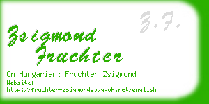 zsigmond fruchter business card